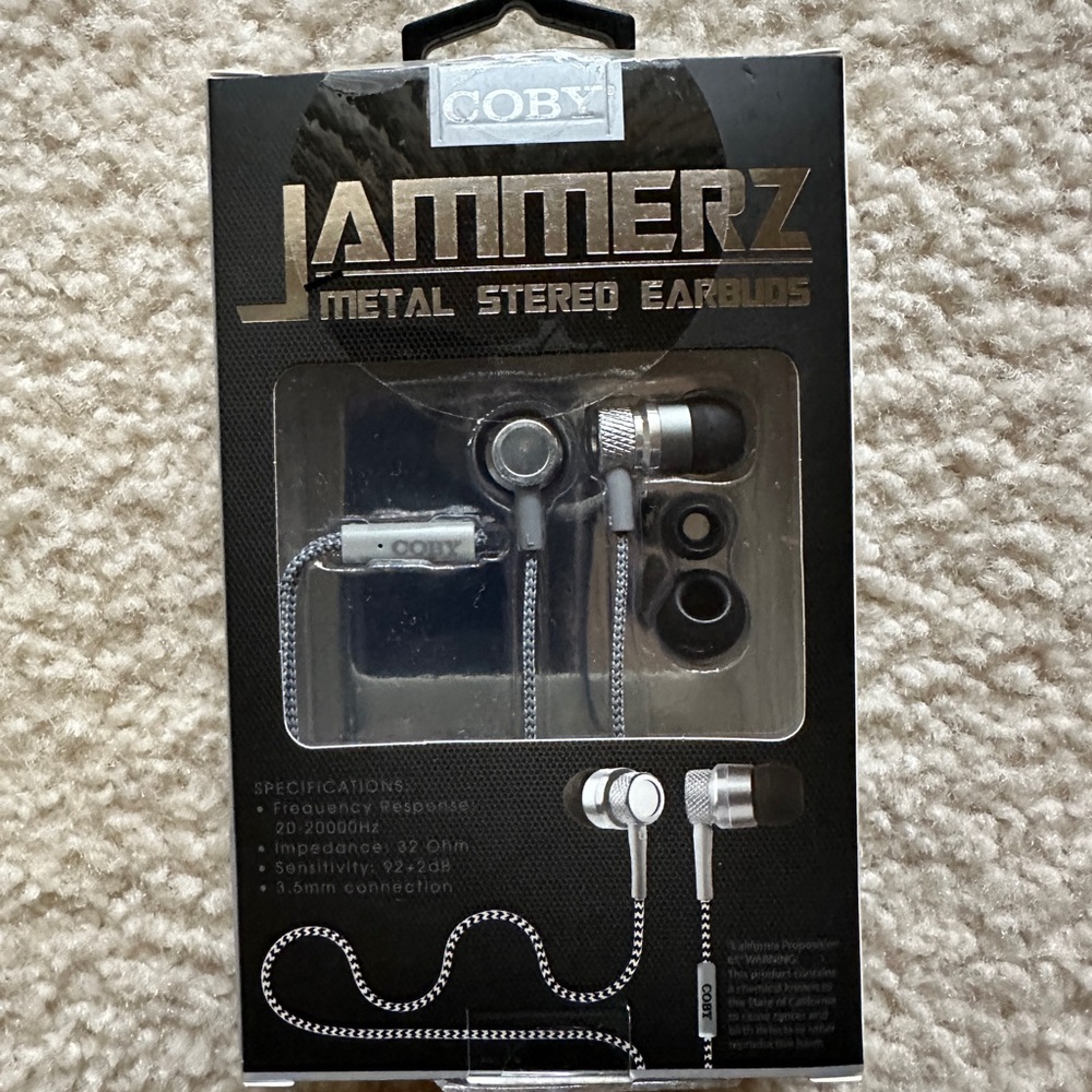 COBY Jammerz Metal Stereo Earbuds